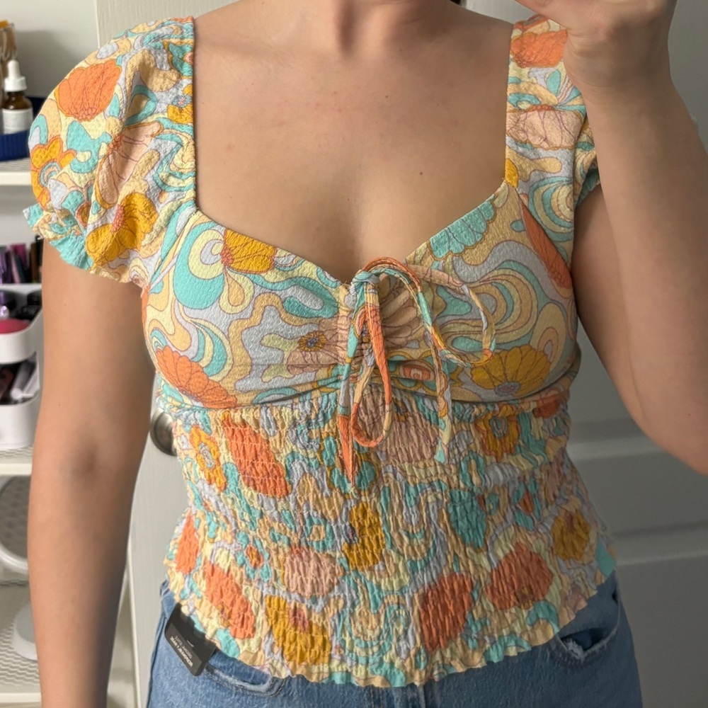 Colorful Y2K Top